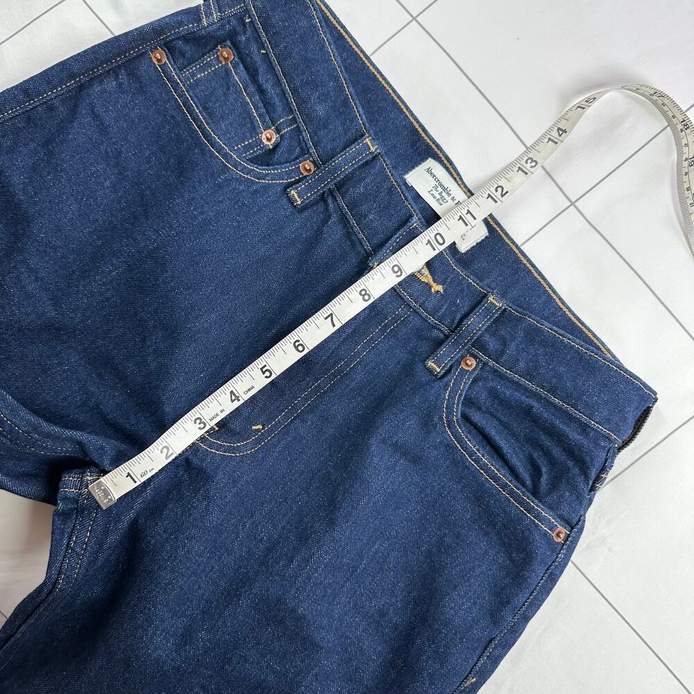 Abercrombie Jeans Womens 26 Blue Low Rise Baggy Dark Wash Cotton 5 Pocket 90s - Picture 9 of 12
